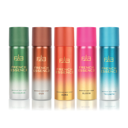 Luxury Deo Combo Pack - Recharge, Oud, Aura, Bloom & Triumph | 50ml x 5