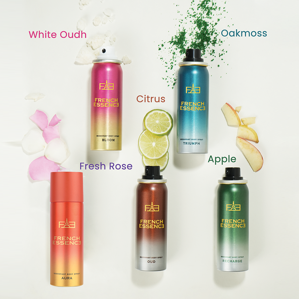 Luxury Deo Combo Pack - Recharge, Oud, Aura, Bloom & Triumph | 50ml x 5