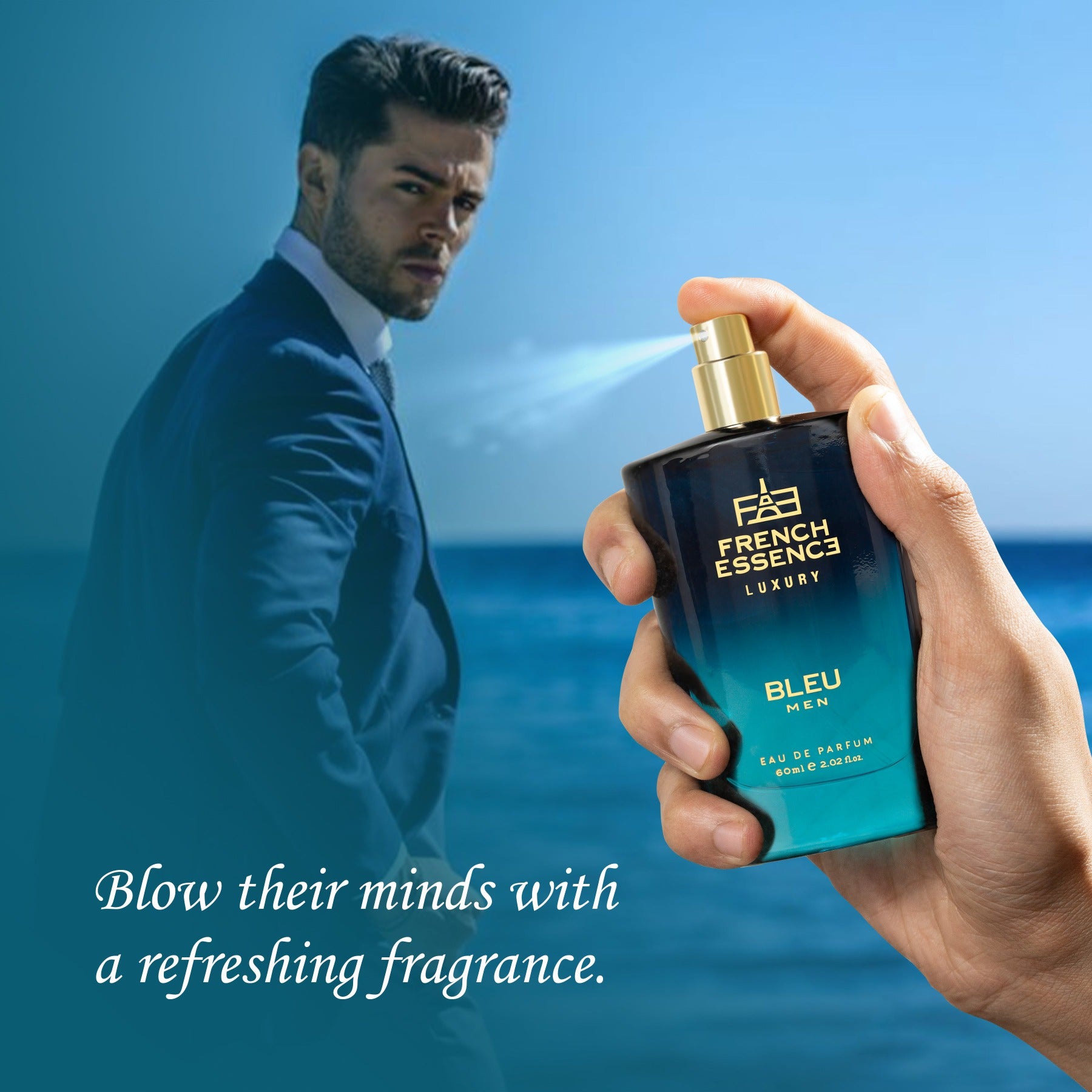 Buy Branded Perfumes For Men  French Essence Bleu Perfume for Men