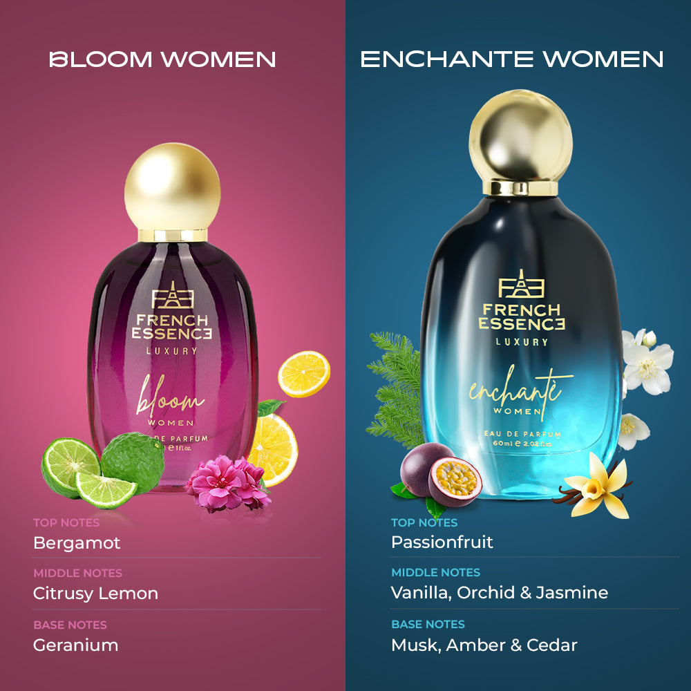 Bloom + Enchante (90ml) Women Luxury Perfume Combo (Pack of 2)