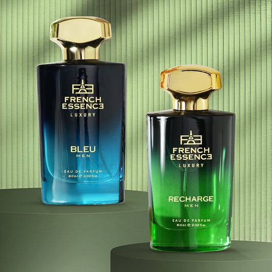 Recharge & Bleu Men's Perfume Combo Pack 60ML Each (Pack of 2)