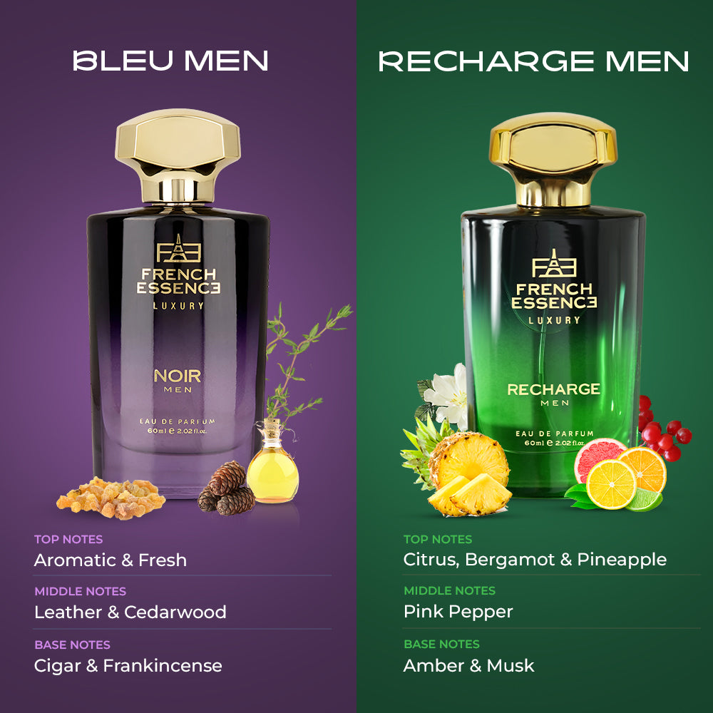 Men's Luxury Perfume Combo Pack 60ML Each (Pack of 2)