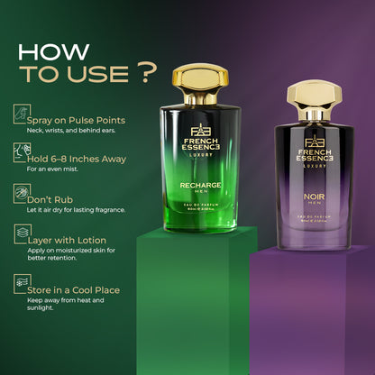 Men's Luxury Perfume Combo Pack 60ML Each (Pack of 2)