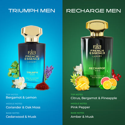 Triumph + Recharge (90ml) Luxury Perfume Combo (Pack of 2)